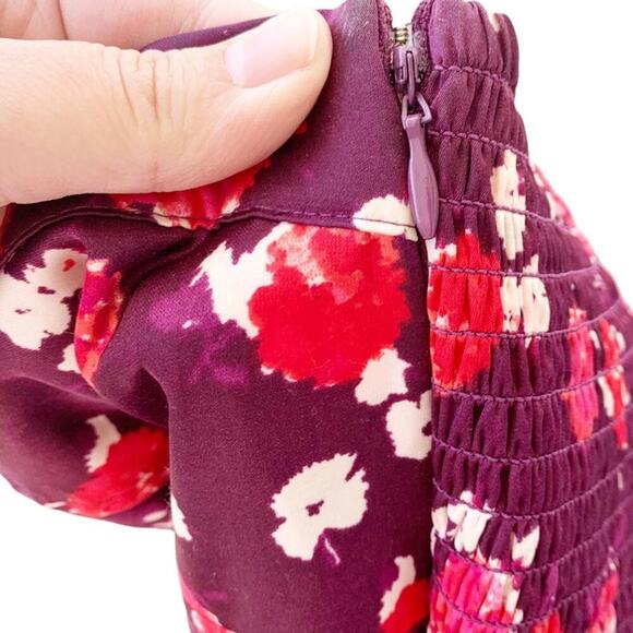 American Eagle AE Strapless Floral Sweetheart Neckline Peplum Bodice Top Large - Picture 8 of 11